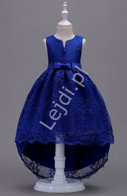Chabrowa sukienka koronkowa dla dziewczynki 139
