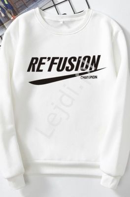Biała bluza damska z napisem re\\'fusion