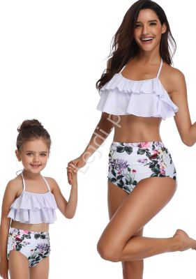 Bikini dwuczęściowe mama i córka z różami