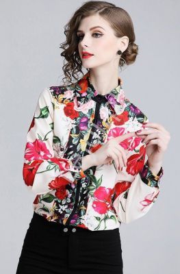 Przepiękna damska koszula w kwiaty 2930